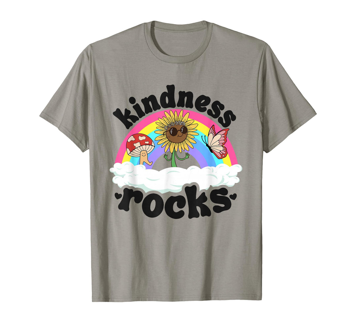 Anti Bullying Hippie Teacher Rainbow T-Shirt - Minimalist Print Men Women