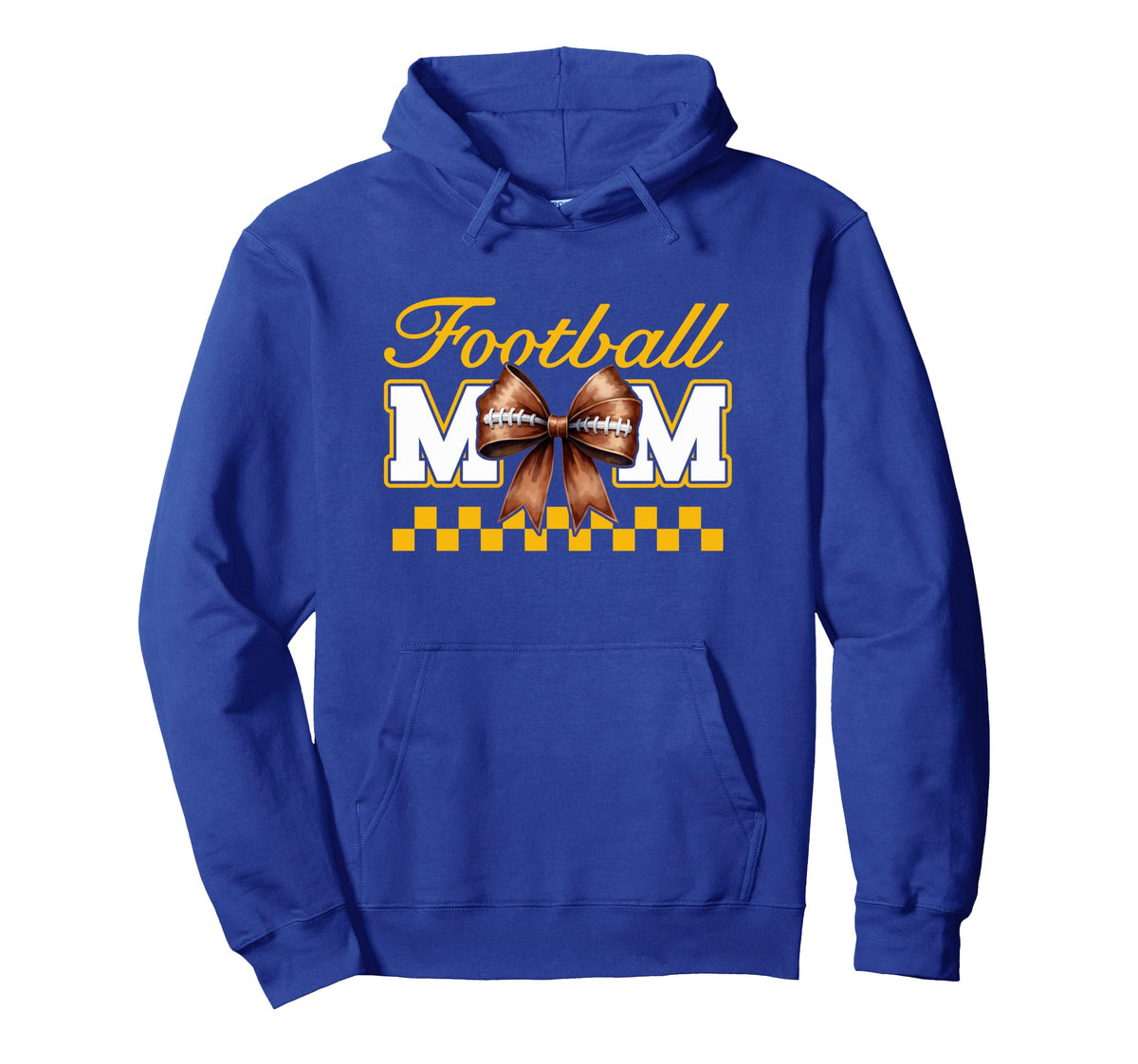 Game Day Royal Blue Yellow Hoodie - Casual Everyday Wear Men Women