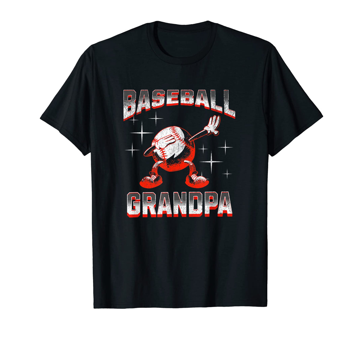 Baseball Grandpa Proud Grandparent T-Shirt - Fun Novelty Design Men Women