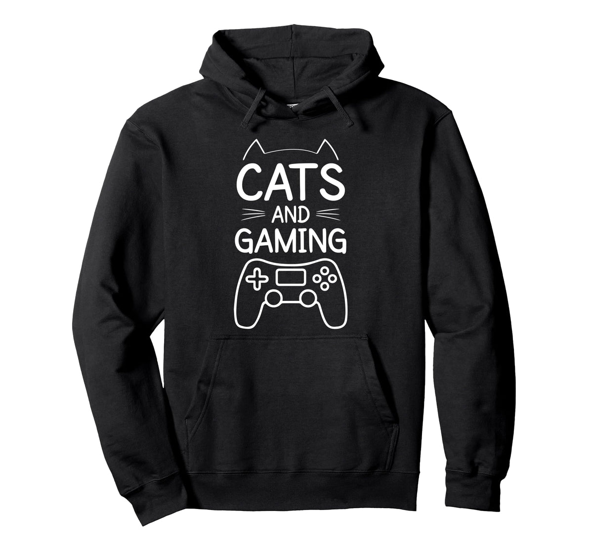 Cats Gaming Gamer Cat Guy Cat Lover Gamer Hoodie - Graphic Print for Adults