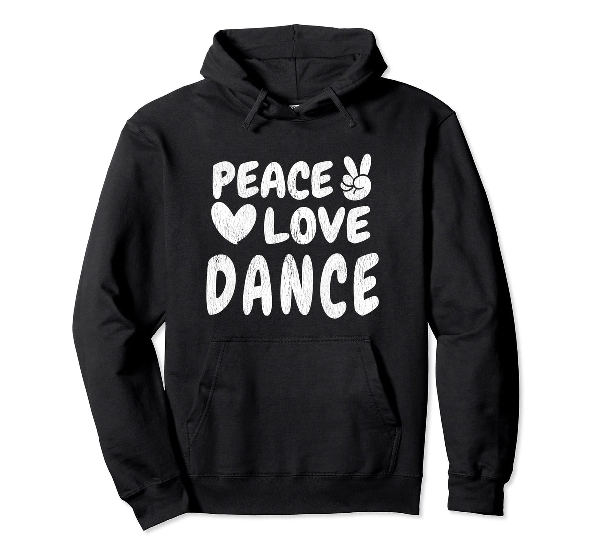 Peace Love Dance Groovy 60S 70S Hippie Hoodie - Streetwear Style for Adults