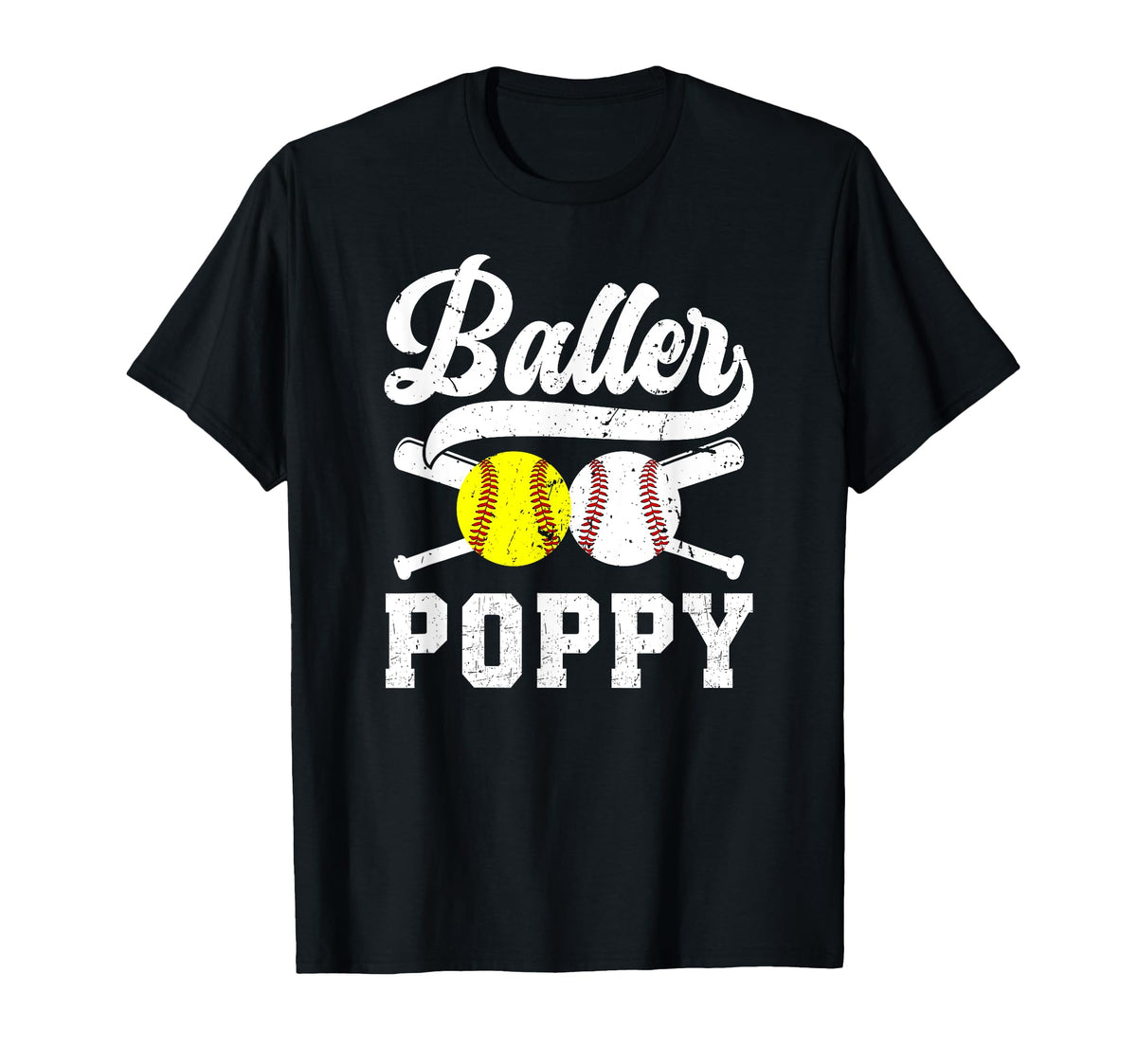 Baller Poppy Proud Softball Baseball T-Shirt - Aesthetic Graphic Men Women