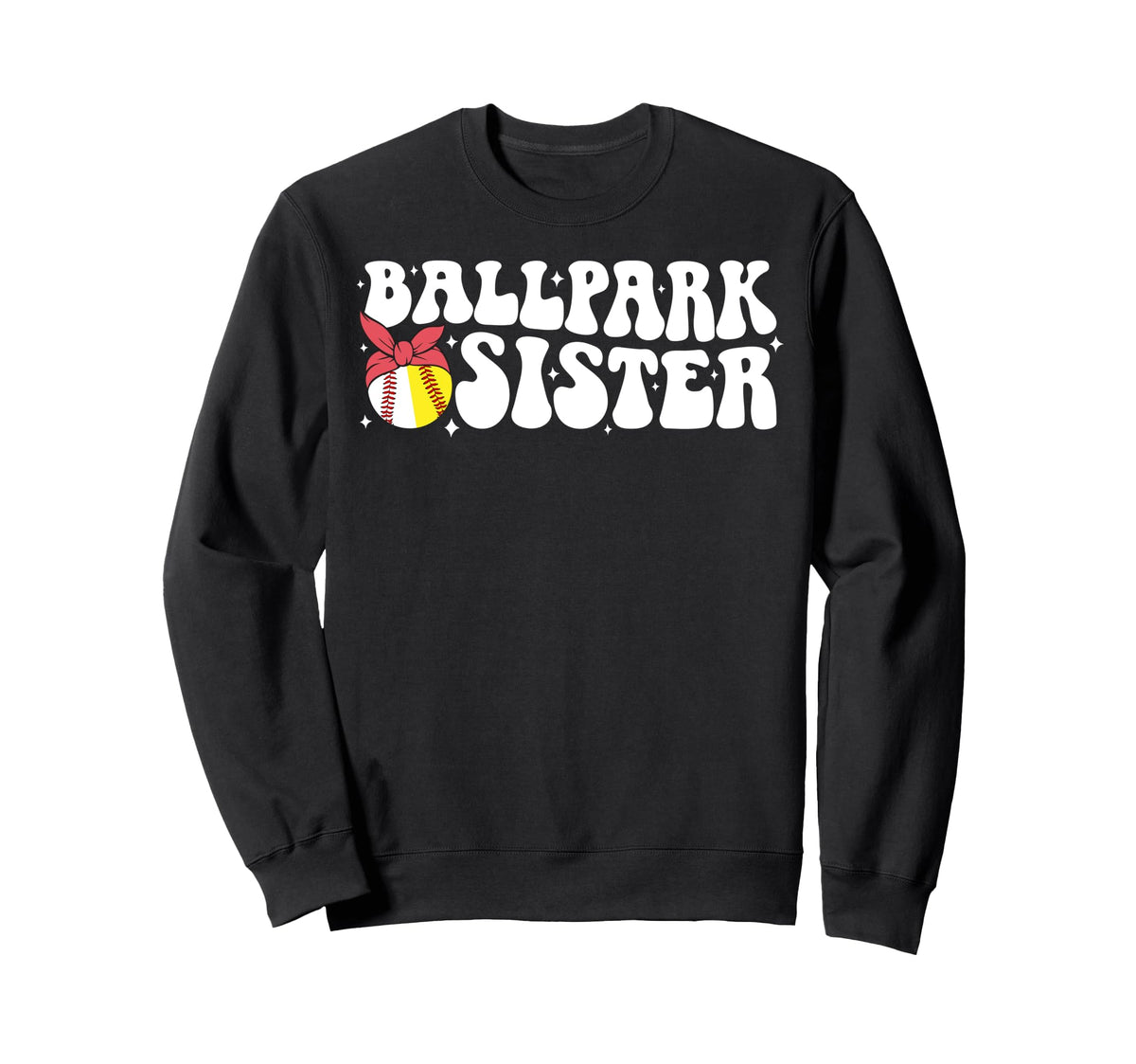 Ballpark Sister Groovy Softball Sweatshirt - Streetwear Style Men Women