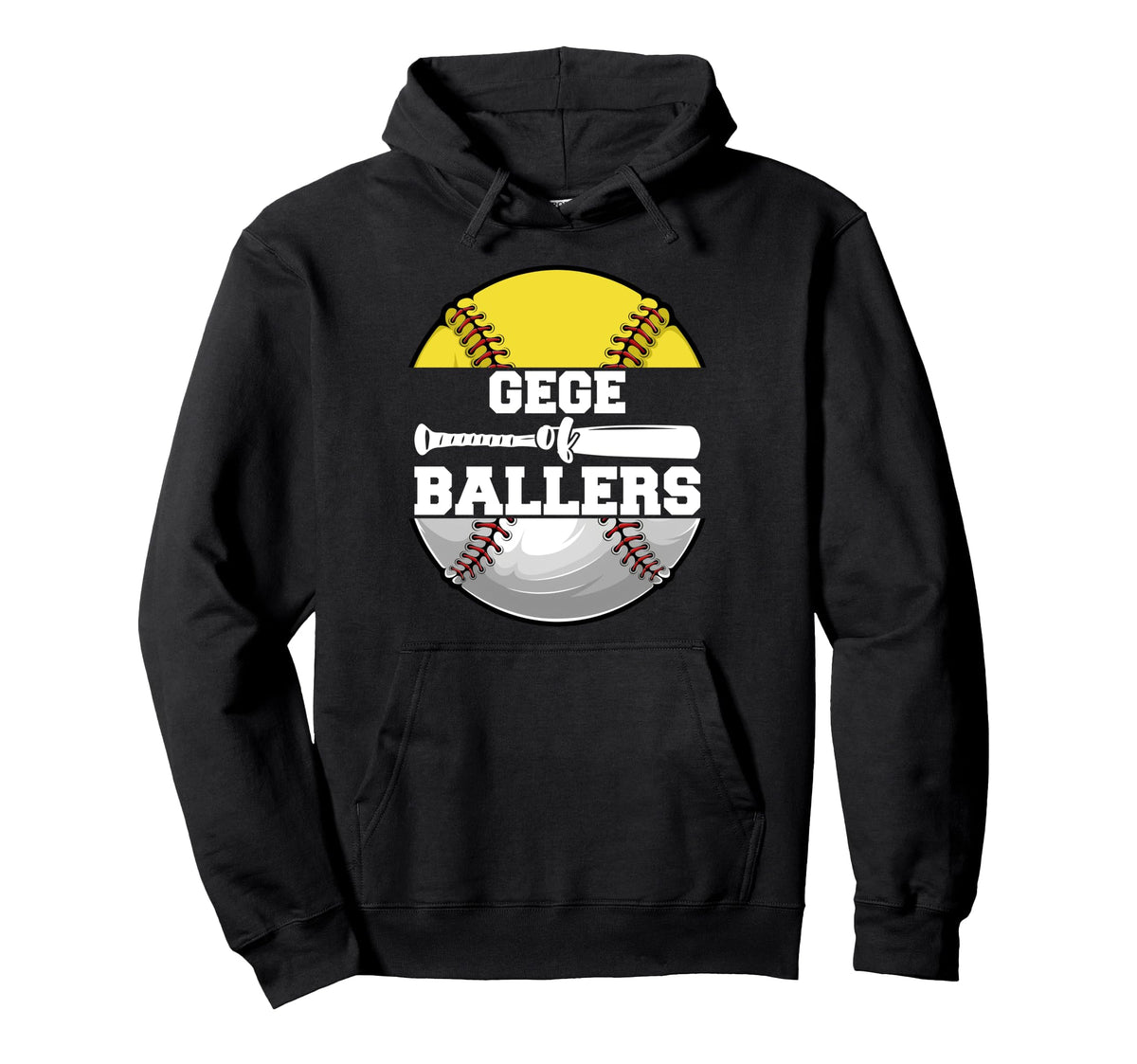 Gege Ballers Funny Softball Baseball Hoodie - Novelty Apparel Men Women