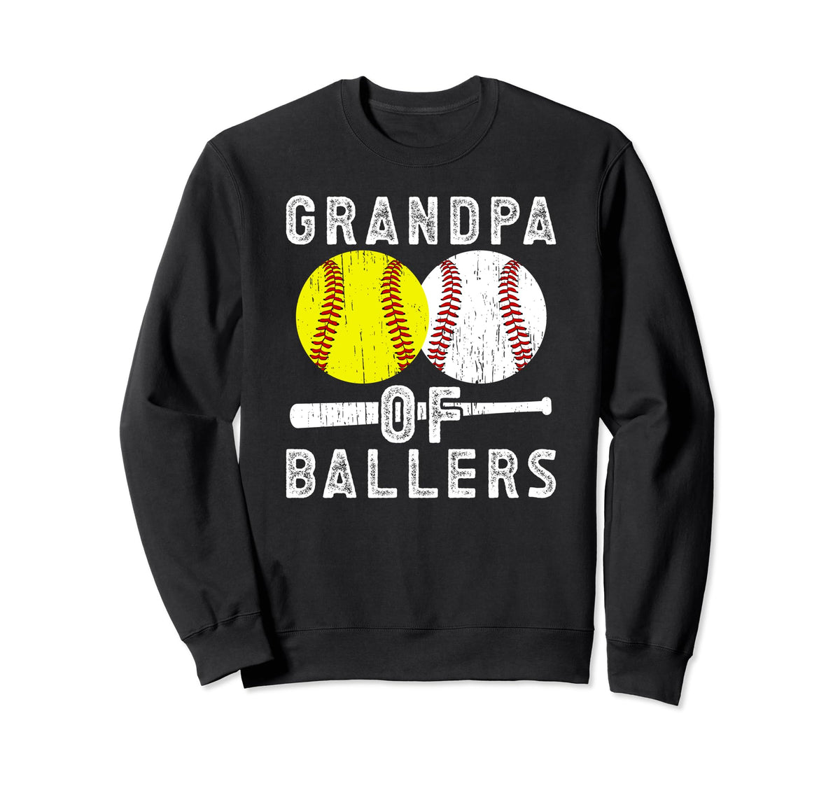 Grandpa Ballers Baseball Softball Sweatshirt - Streetwear Style Men Women