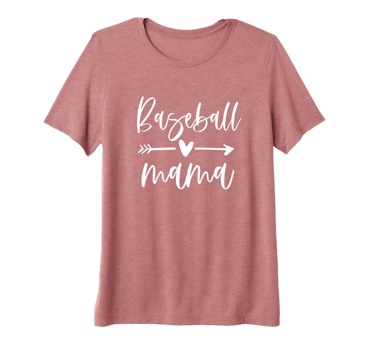 Womens Mom Baseball Mama Love Sports T-Shirt - Minimalist Print for Adults