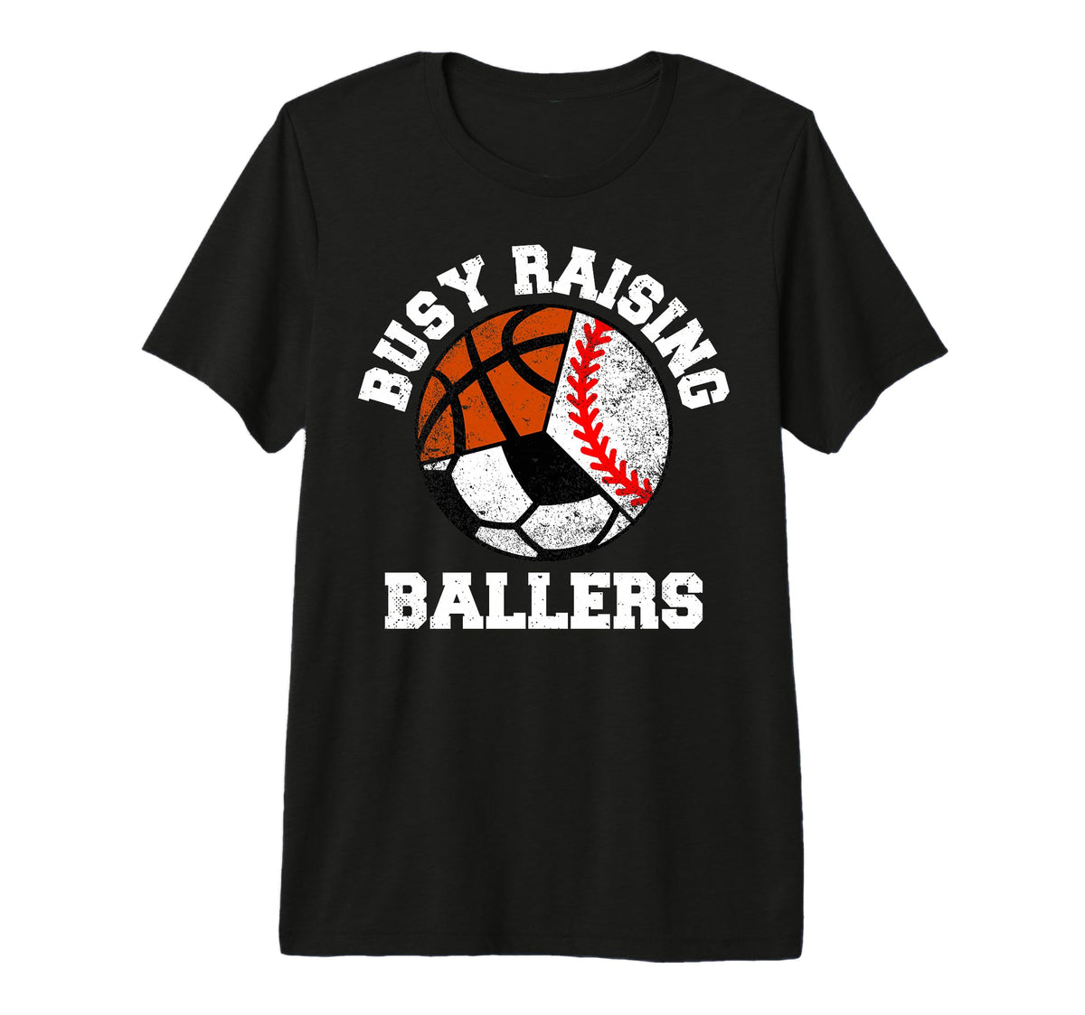 Busy Raising Ballers Funny Baseball T-Shirt - Minimalist Print Men Women