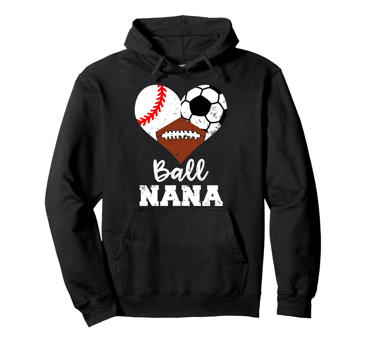 Ball Nana Funny Baseball Soccer Hoodie - Aesthetic Graphic Men Women