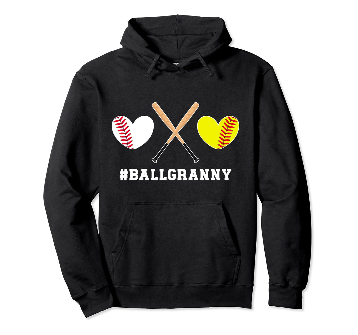 Ball Granny Softball Baseball Granny Hoodie - Minimalist Print Men Women