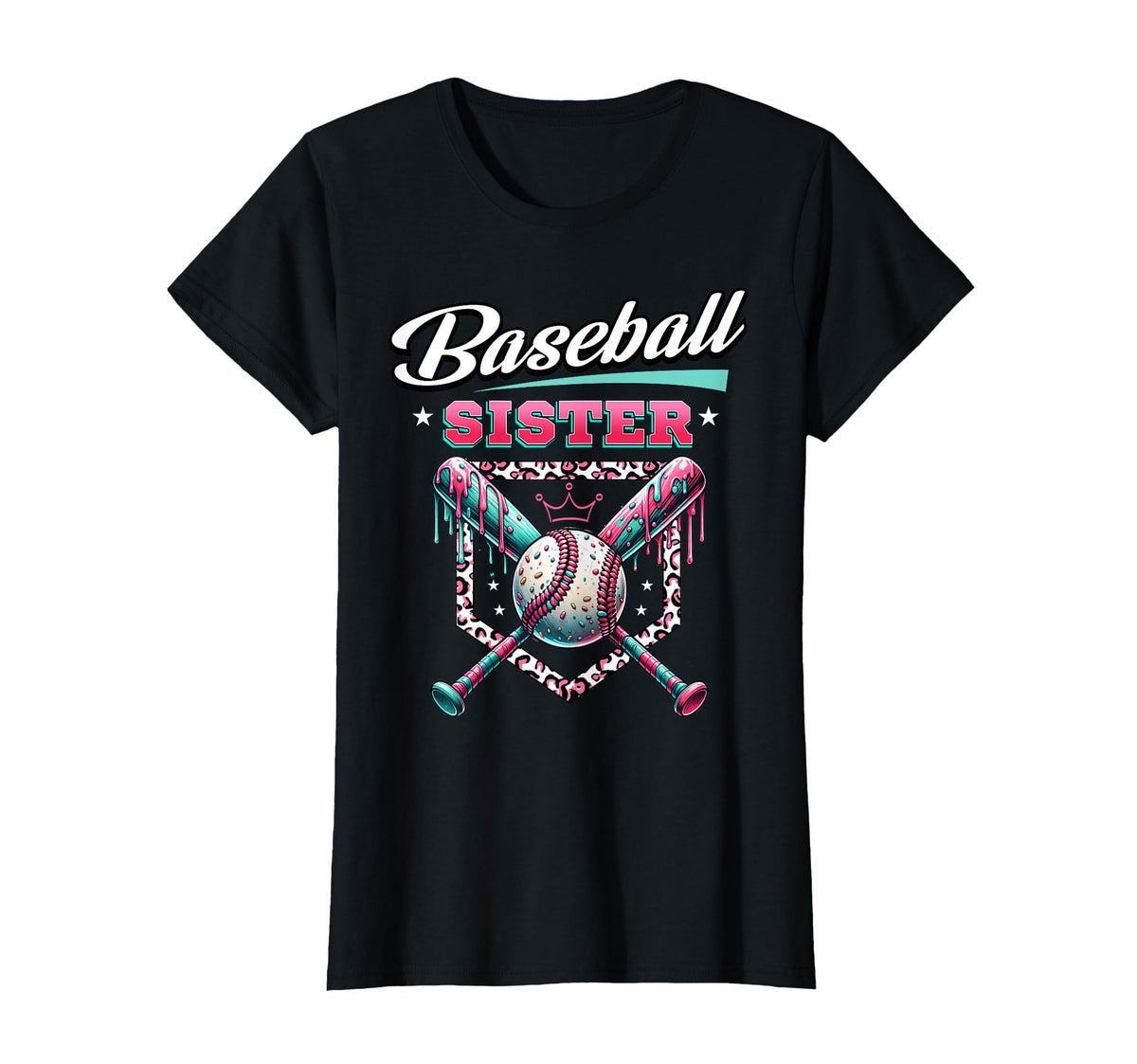 Baseball Sister Dripping Baseball Bat T-Shirt - Streetwear Style Men Women