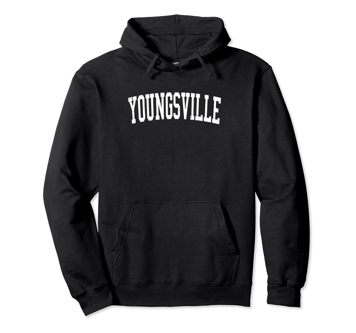 Youngsville La Distressed White Varsity Hoodie - Aesthetic Graphic Unisex
