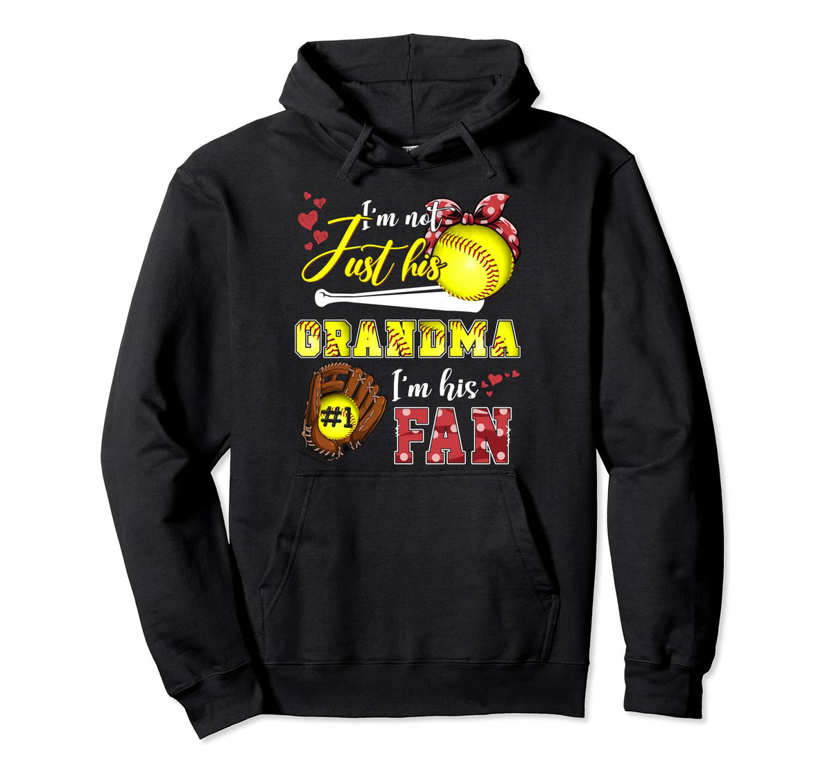 Im Not Just His Grandma Im His Number Hoodie - Custom Art Print Men Women