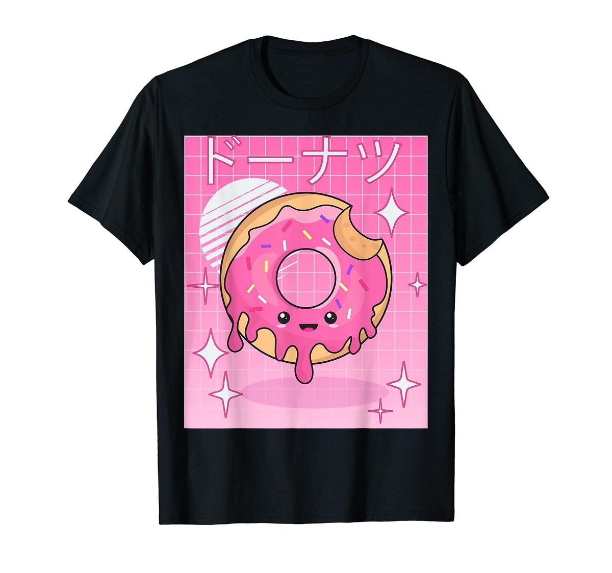 Funny 90S Japanese Kawaii Donut T-Shirt - Minimalist Print Men Women