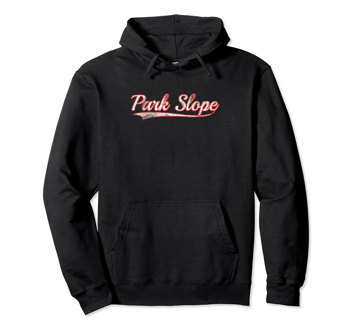 Park Slope Varsity Distressed Throwback Hoodie - Graphic Print Unisex
