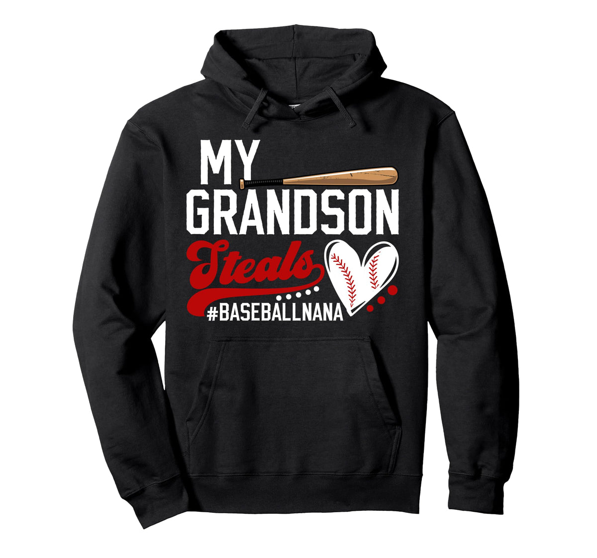 Baseball Nana Grandma Funny Nana Baseball Hoodie - Streetwear Style Unisex