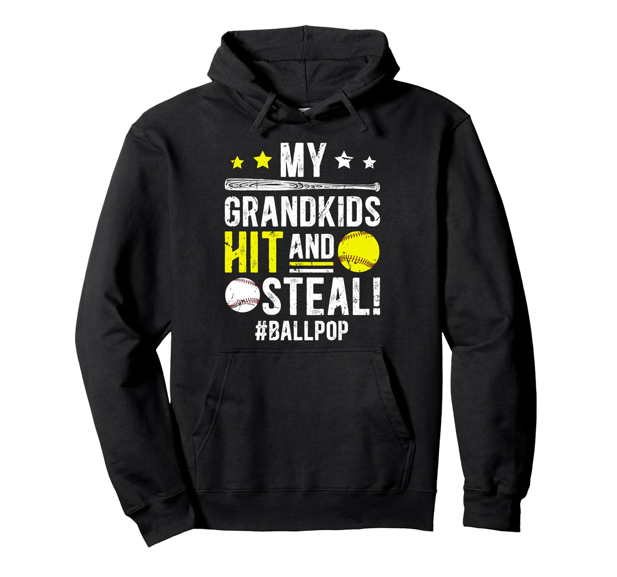 My Grandkids Hit And Steal Ball Pop Hoodie - Aesthetic Graphic Men Women