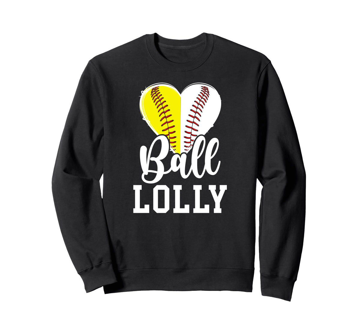Ball Lolly Heart Baseball Softball Sweatshirt - Streetwear Style Men Women
