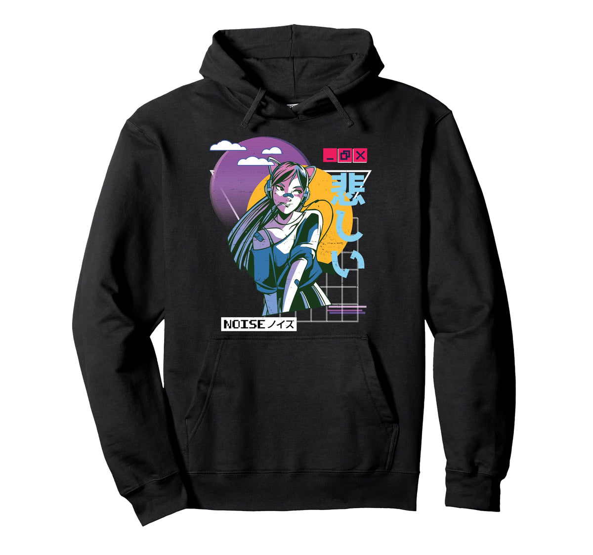 Vaporwave Kawaii Aesthetic Japanese Hoodie - Aesthetic Graphic Men Women