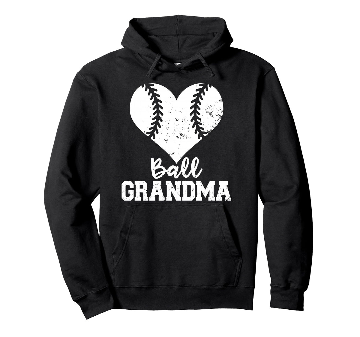 Ball Grandma Funny Baseball Grandma Hoodie - Minimalist Print for Adults