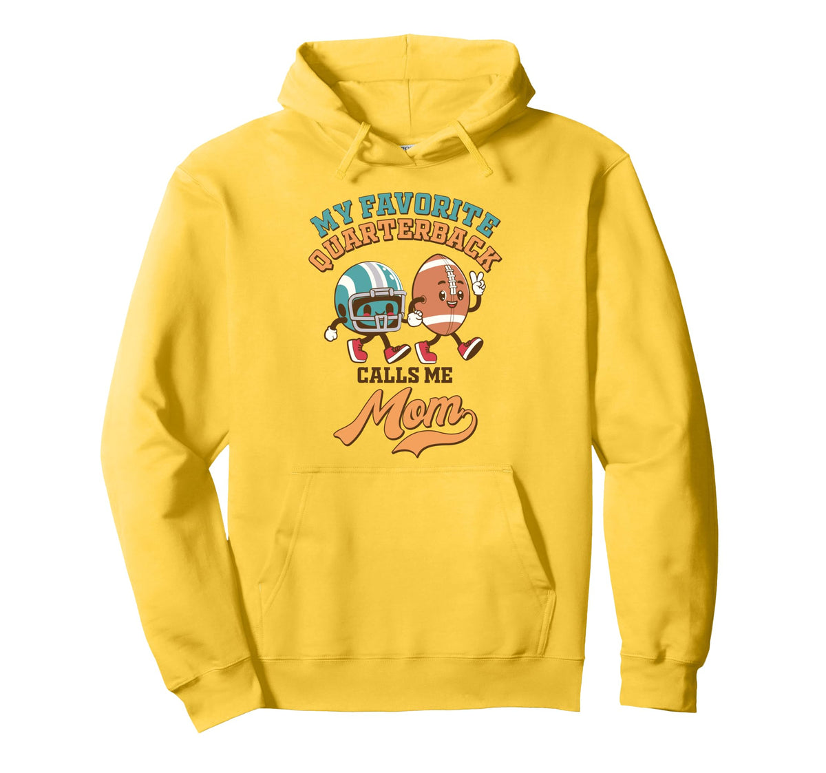 Football Mom Game Day My Favorite Hoodie - Fun Novelty Design for Adults