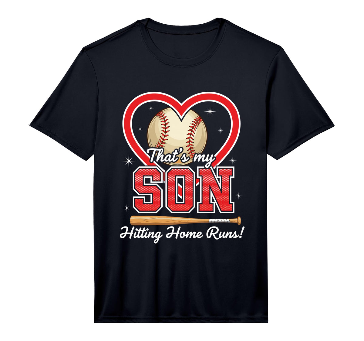 Mens Proud Baseball Parent Son T-Shirt - Casual Everyday Wear Men Women