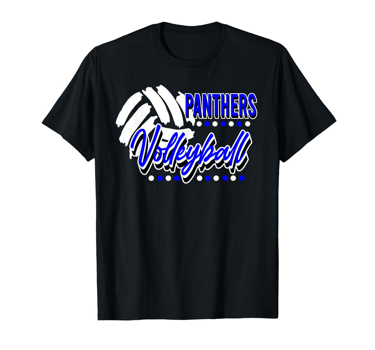 Blue Panthers Volleyball Mom Game Day T-Shirt - Streetwear Style Men Women