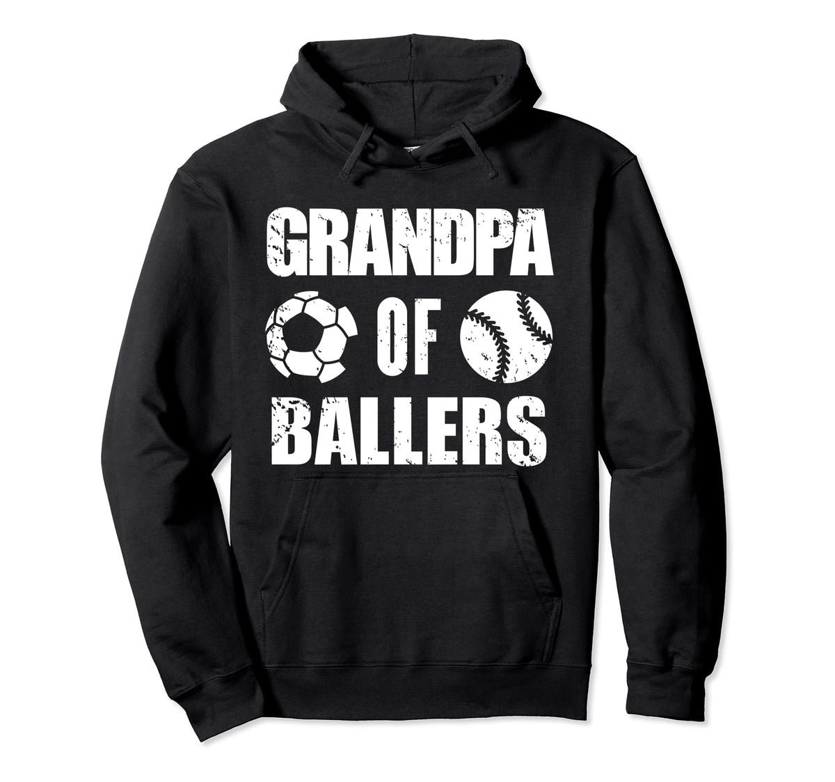 Grandpa Ballers Funny Soccer Hoodie - Fun Novelty Design Men Women