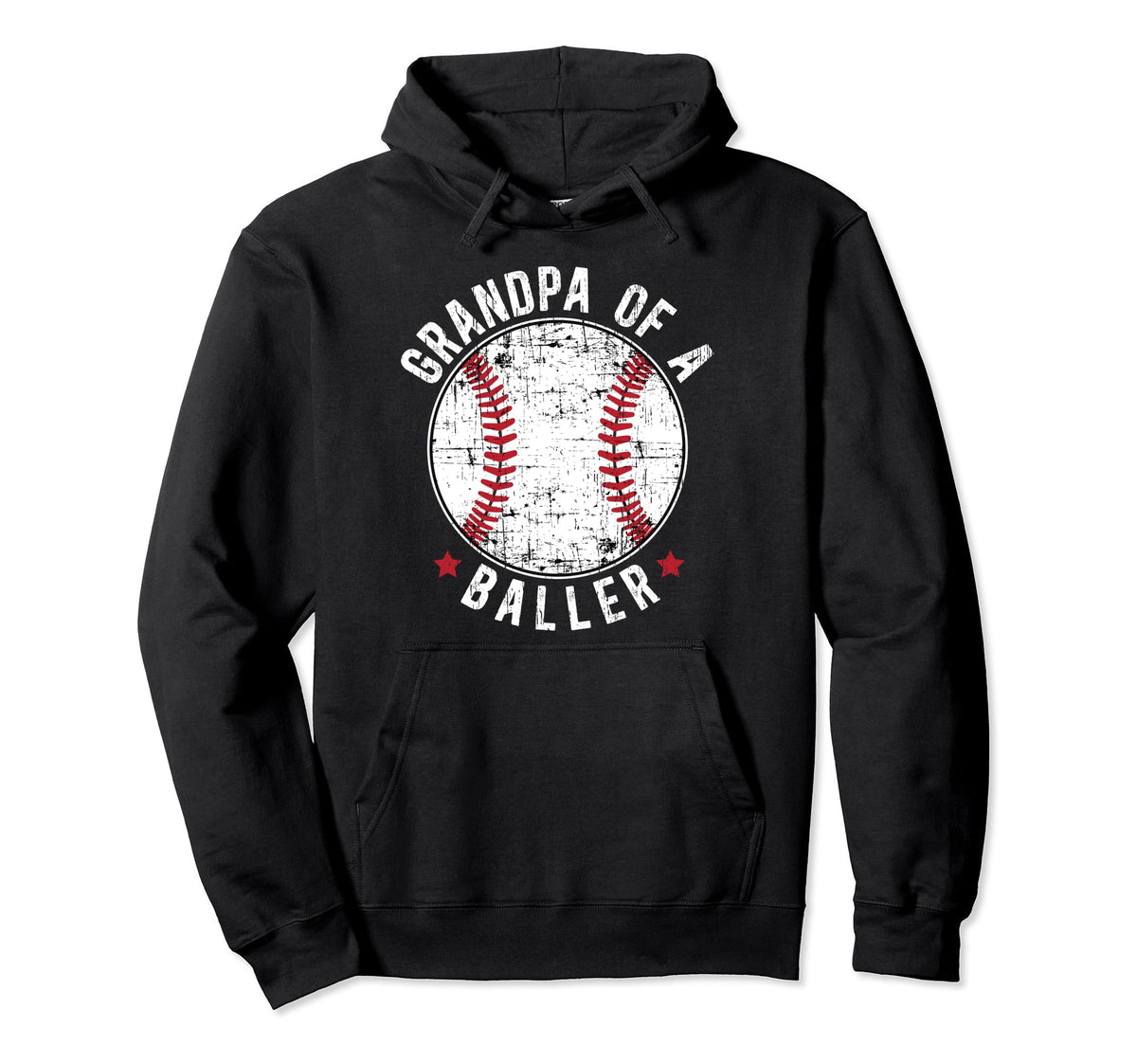 Grandpa Baller Baseball Grandpa Hoodie - Fun Novelty Design for Adults