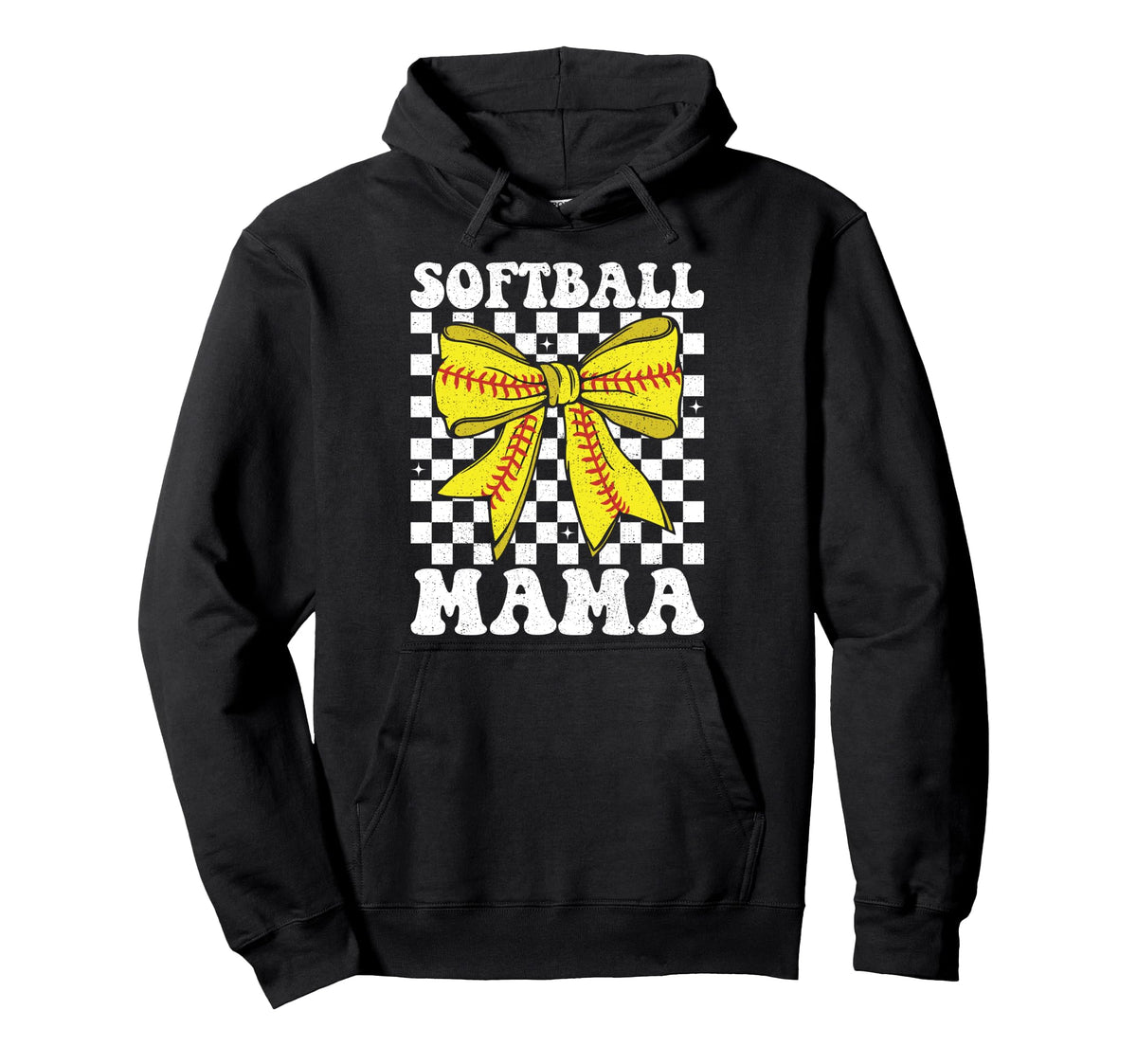 Softball Mama Coquette Bow Softball Hoodie - Streetwear Style Men Women