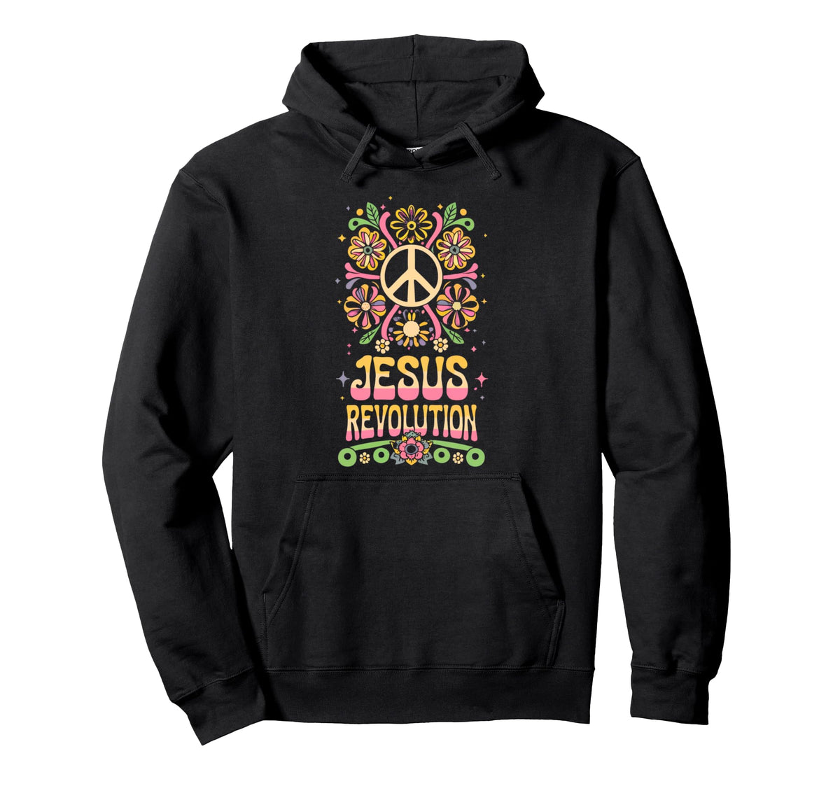 Jesus Revolution Christian Faith Groovy Hoodie - Novelty Apparel Men Women