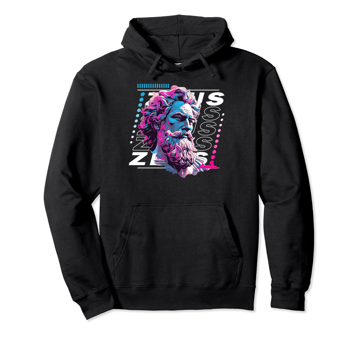 Zeus Greek God Vaporwave Greece Hoodie - Aesthetic Graphic Men Women