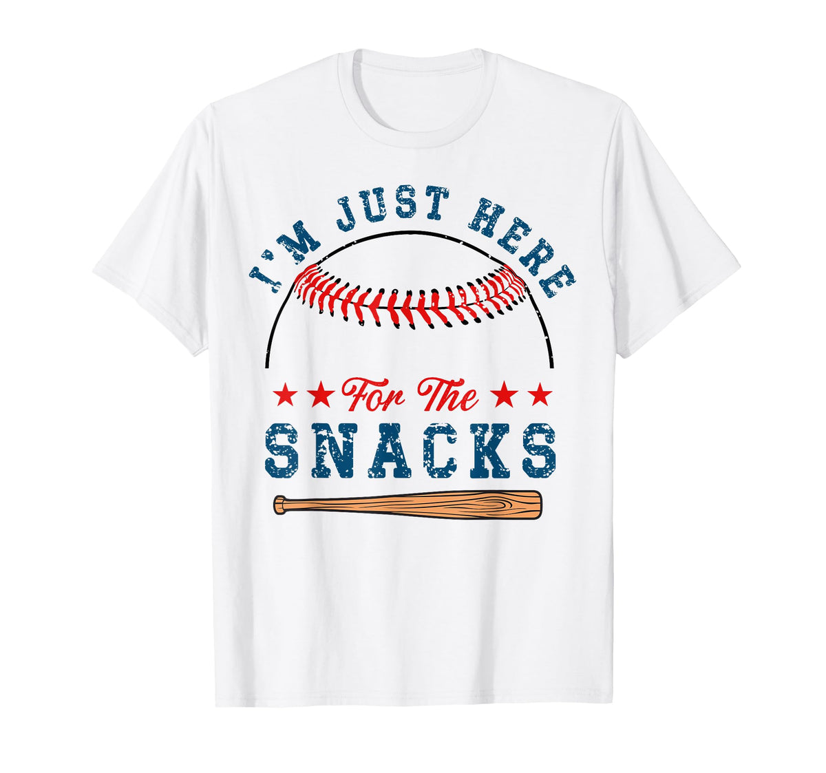 Funny Im Just Here Snacks Fantasy T-Shirt - Casual Everyday Wear Men Women