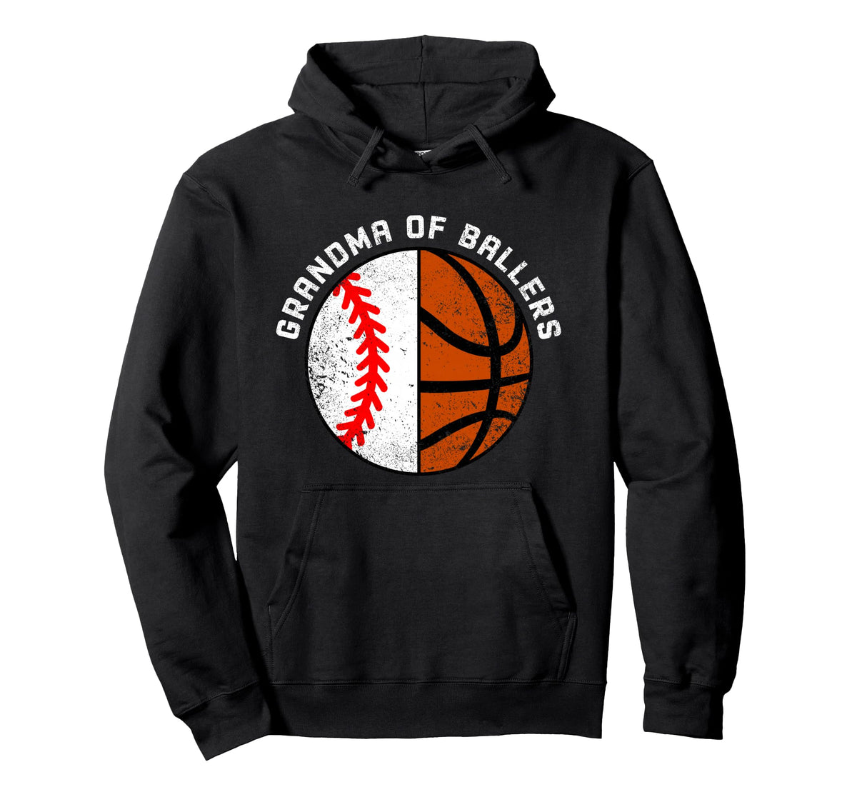 Grandma Ballers Funny Baseball Basketball Hoodie - Novelty Apparel Unisex