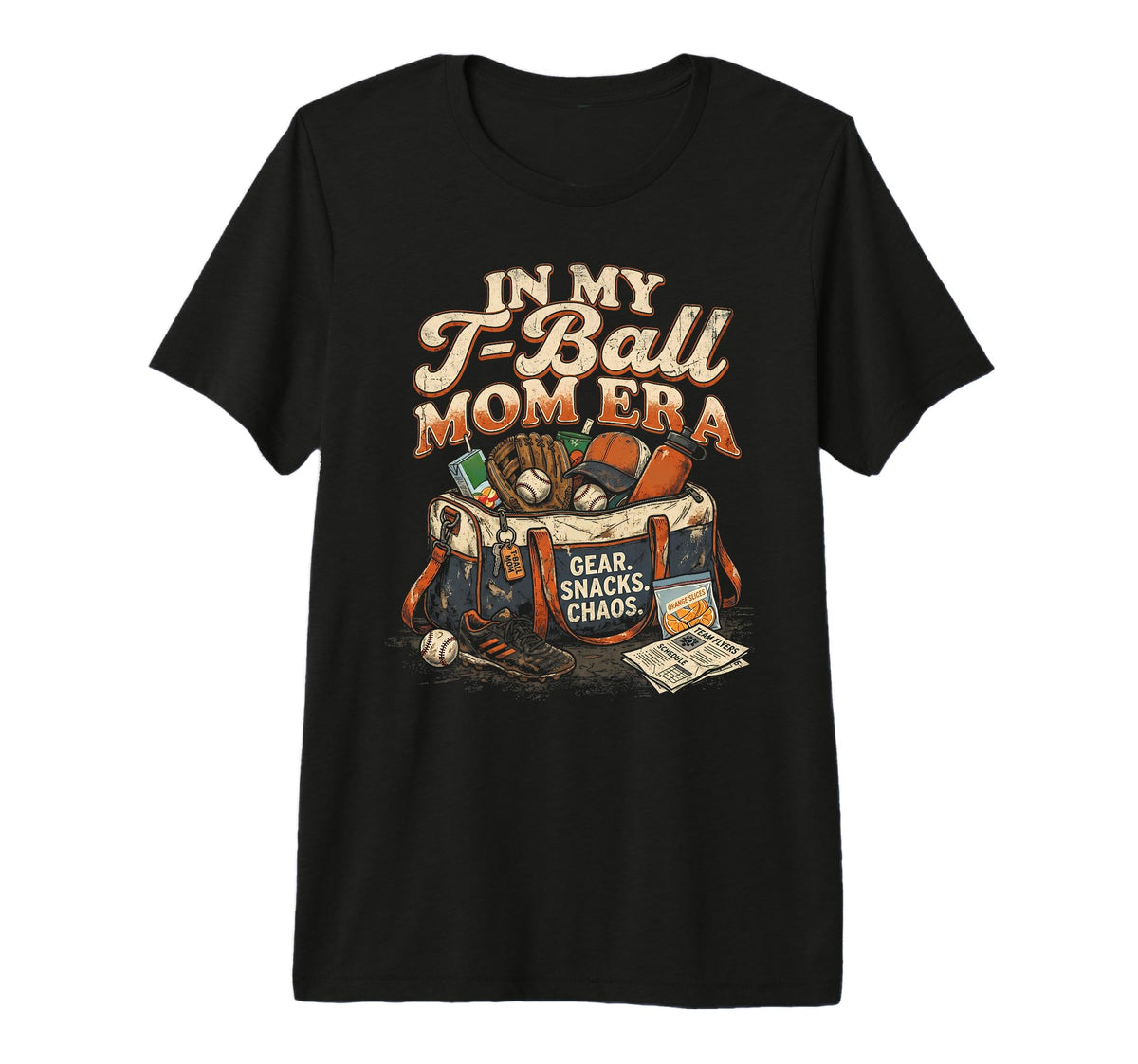My T Ball Mom Era Mother Baseball Fan T-Shirt - Custom Art Print Unisex