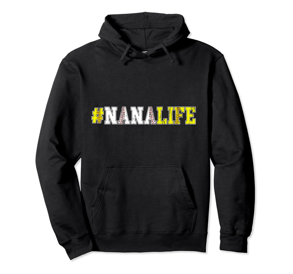 Softball Baseball Nana Life Baseball Hoodie - Trendy Graphic for Adults