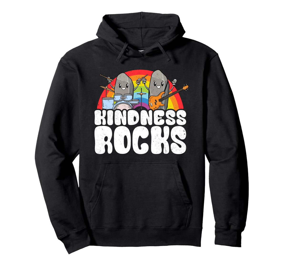 Anti Bullying Rainbow Hippie Music Teacher Hoodie - Novelty Apparel Unisex