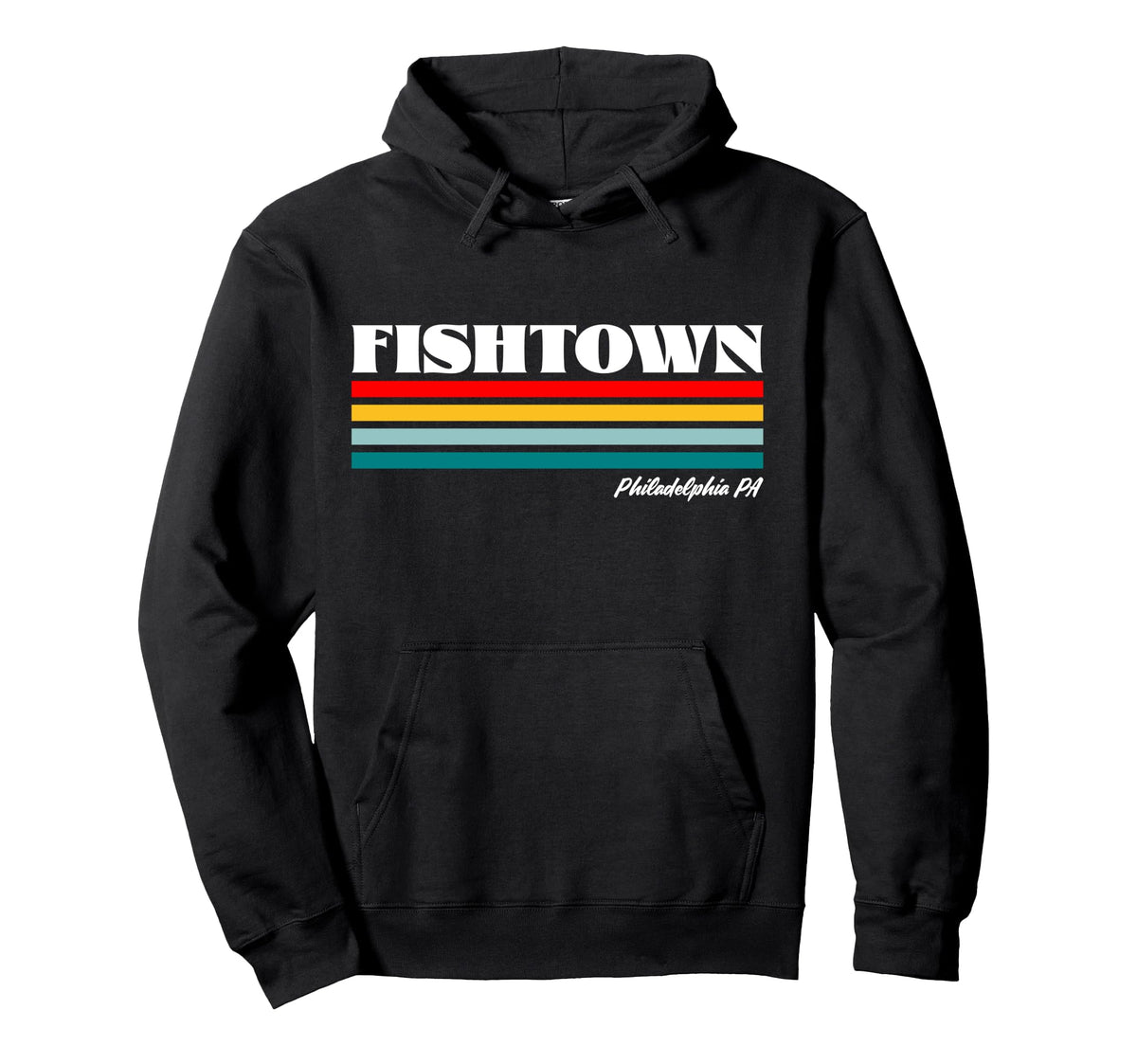 Fishtown Philadelphia Pa Rainbow Hoodie - Casual Everyday Wear for Adults