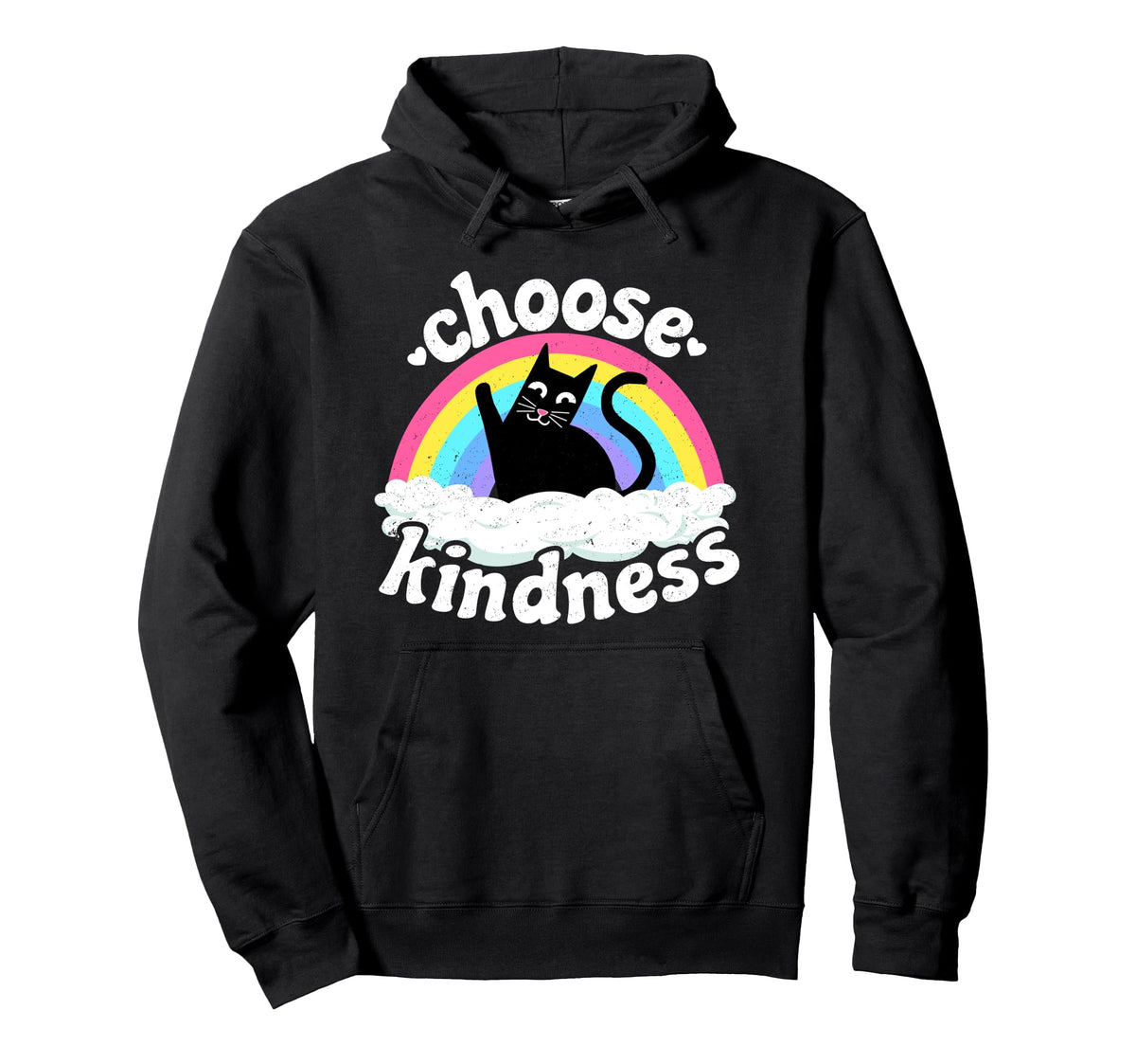 Anti Bullying Rainbow Peace Kind Hippie Hoodie - Trendy Graphic Men Women