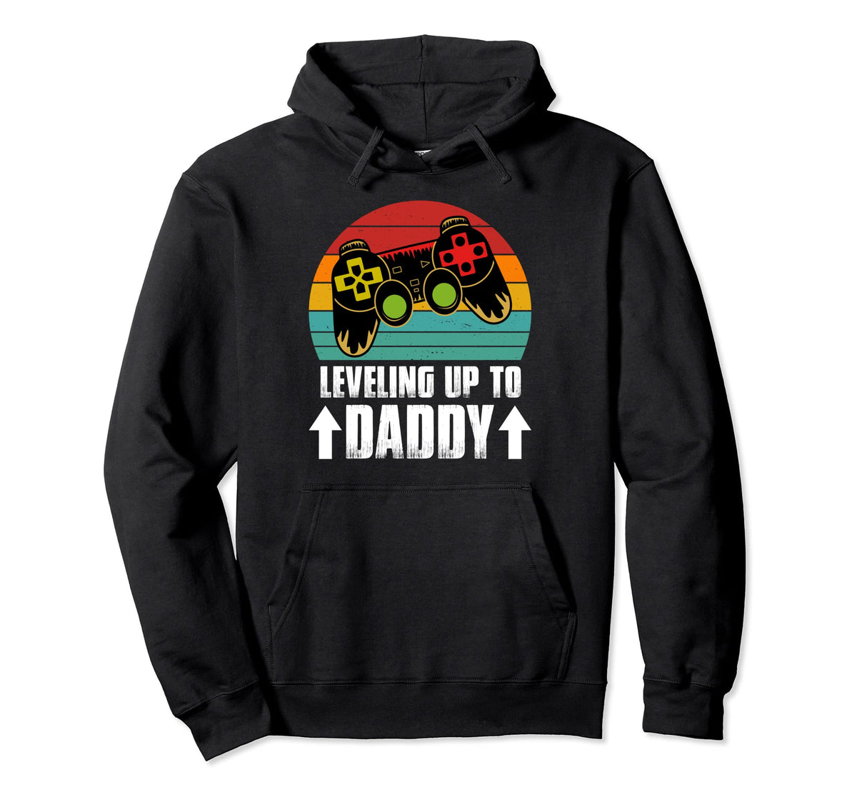 Mens Pregnancy Announcement Gamer Dad Hoodie - Novelty Apparel for Adults
