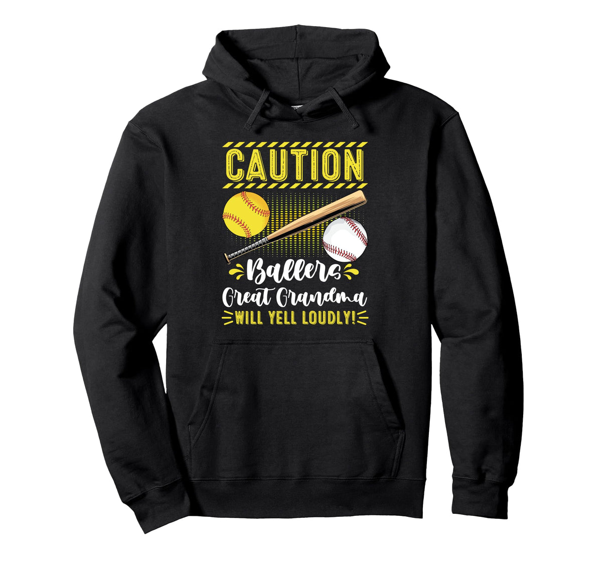 Ballers Great Grandma Funny Baseball Hoodie - Minimalist Print Men Women