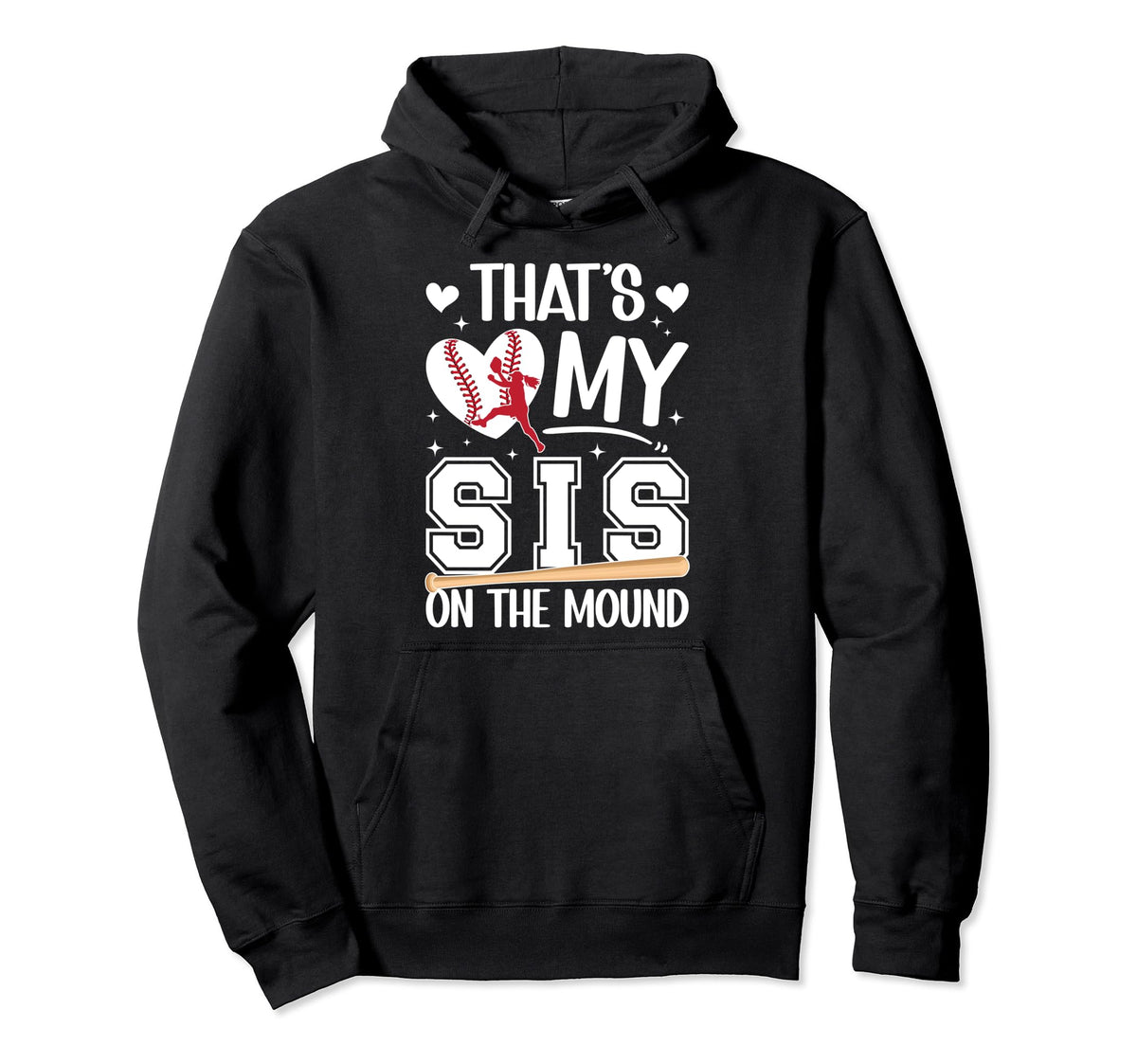 My Sis Baseball Pitcher Sister Hoodie - Aesthetic Graphic Men Women