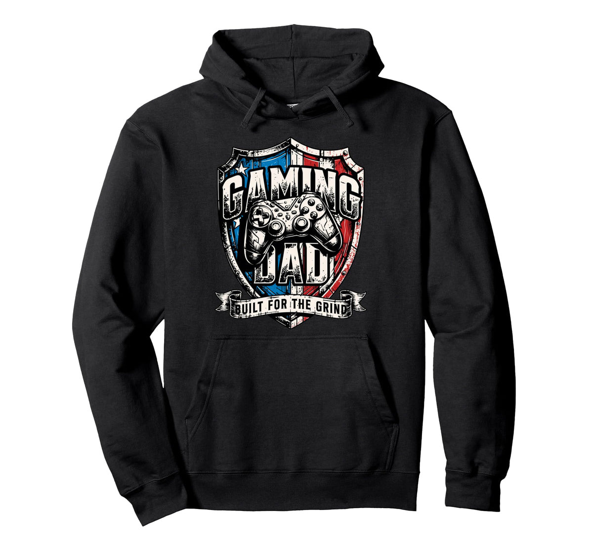 Patriotic Usa Gaming Dad Built Grind Hoodie - Trendy Graphic Men Women