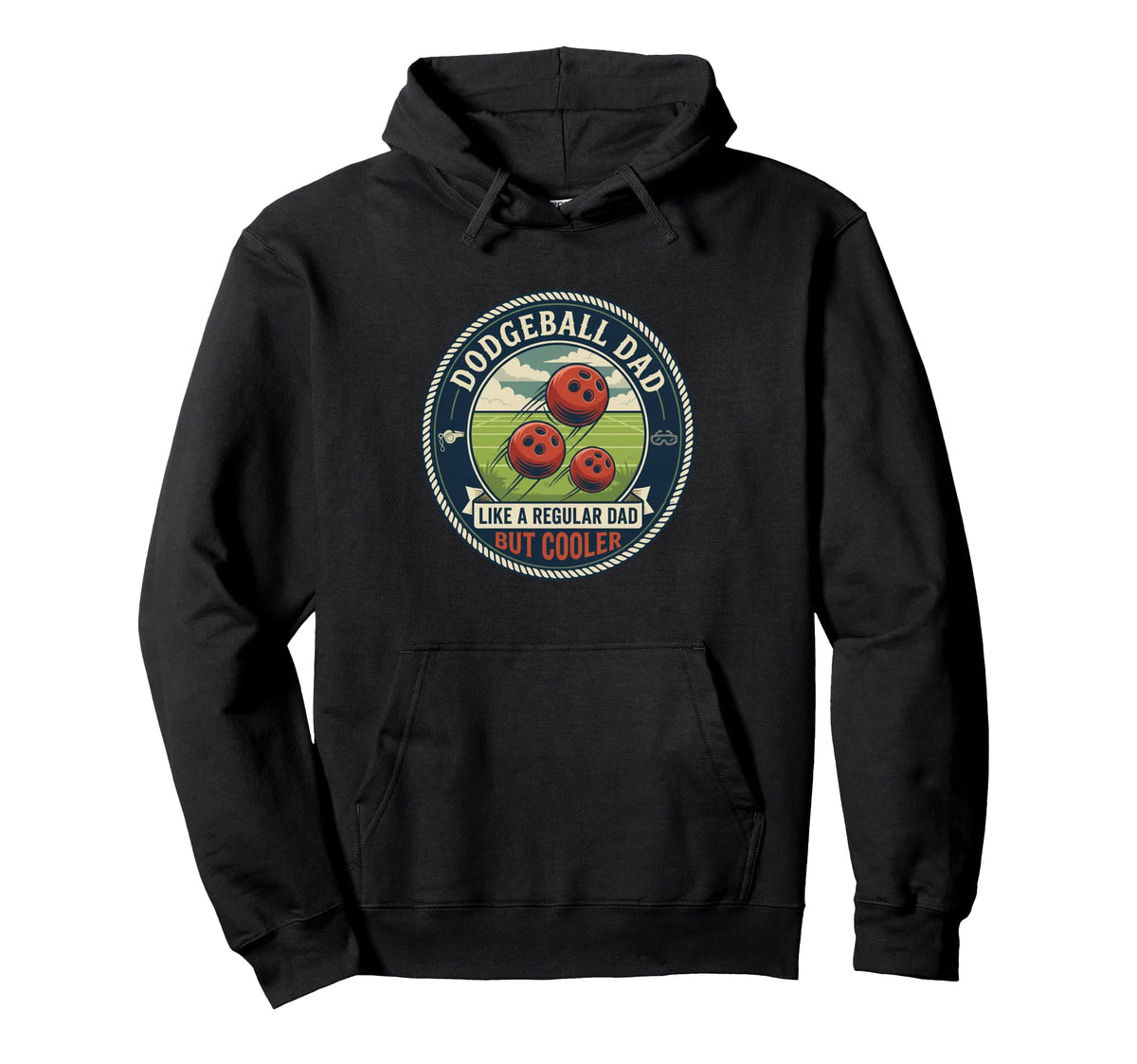 Dodgeball Dad Team Player Gym Sport Hoodie - Minimalist Print Men Women