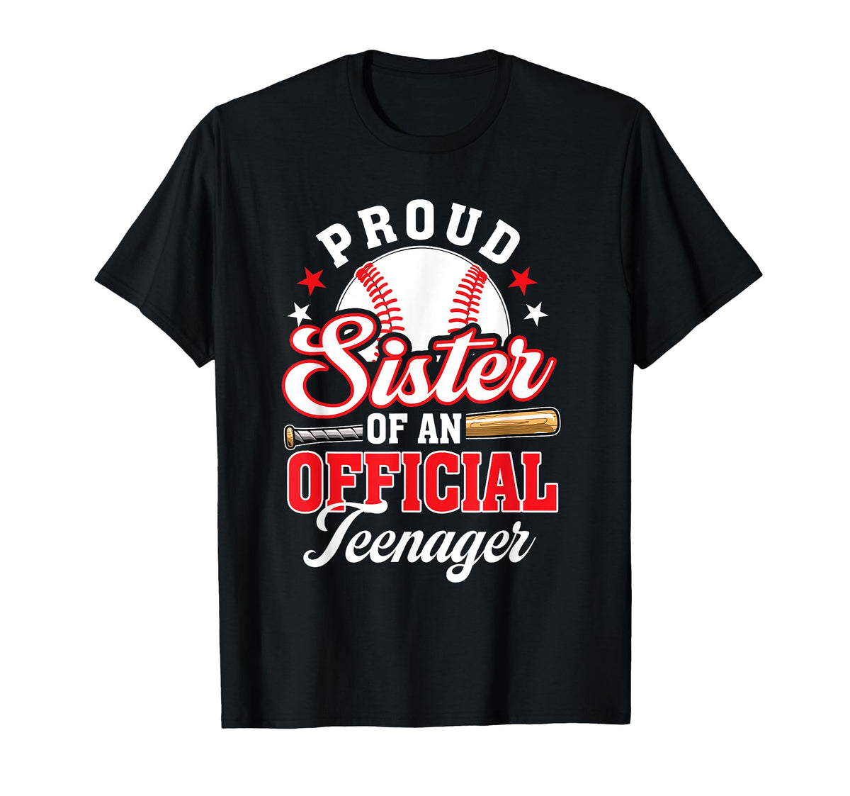 Proud Sister Teenager Birthday T-Shirt - Custom Art Print for Adults
