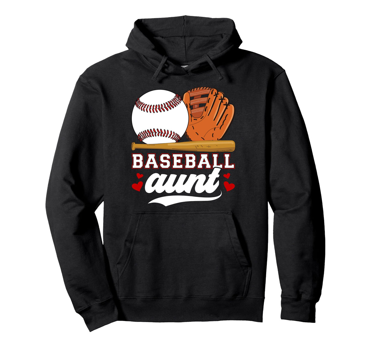 Baseball Aunt Proud Aunt Baseball Player Hoodie - Streetwear Style Unisex
