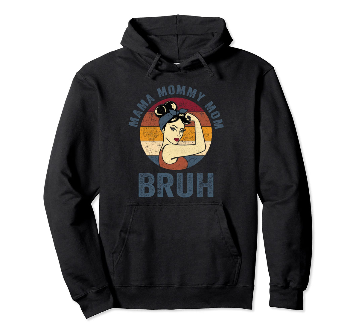 Mama Mommy Mom Bruh Rainbow Mom Bruh Hoodie - Casual Everyday Wear Unisex