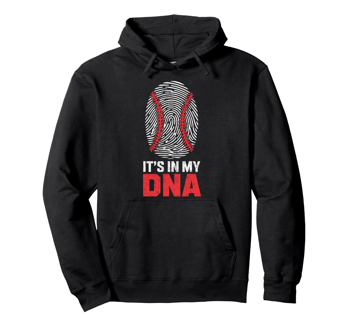 Fingerprint Its My Dna Baseball Hoodie - Casual Everyday Wear Men Women
