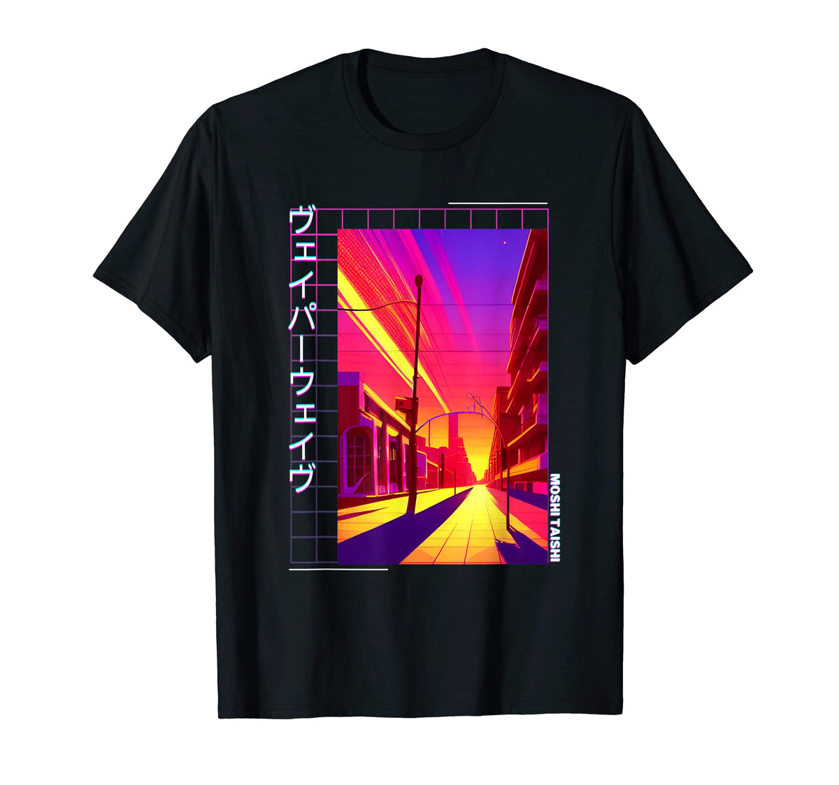 90S Synthwave Japanese Vaporwave Art T-Shirt - Streetwear Style Men Women