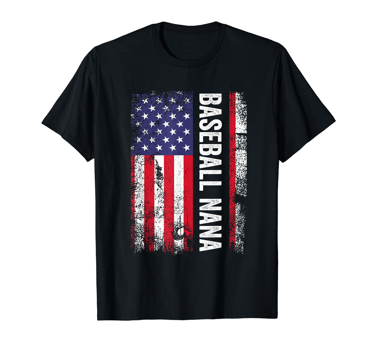 Baseball Nana American Flag Usa T-Shirt - Minimalist Print Men Women
