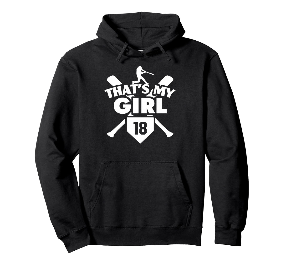 Baseball Mom Dad Thats My 18 Hoodie - Casual Everyday Wear Men Women